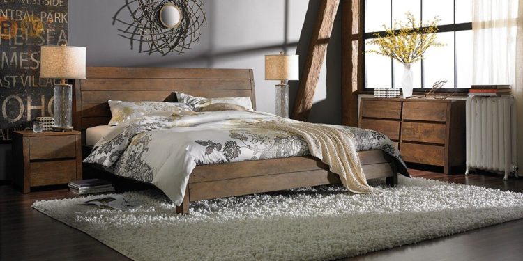 solid wood bed